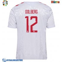 Fotballdrakt Herre Danmark Kasper Dolberg #12 Bortedrakt EM 2024 Kortermet